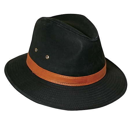 Dorfman Pacific Black Twill Safari Hat