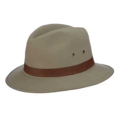 Dorfman Pacific Men's Washed Twill Water-Repellent Safari Hat