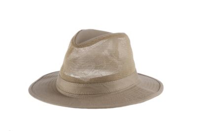 DPC Men's Washed Twill Mesh Safari Hat, UPF 50+ Protection
