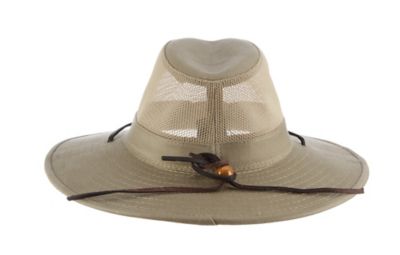 DPC Men's Brushed Twill Mesh Safari Hat, UPF 50+ Protection