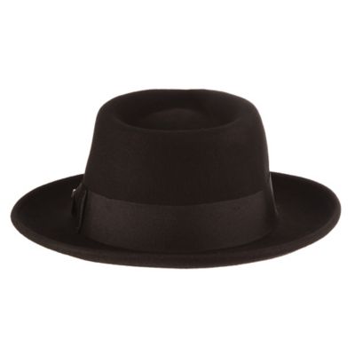 Image showing 1 th Scala Men's Diamond Crown Wool Felt Fedora Hat, Black