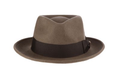 Image showing 2 th Scala Men's Diamond Crown Wool Felt Fedora Hat, Black