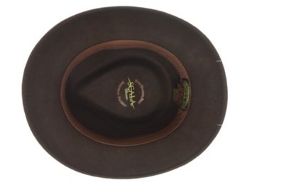 Image showing  Men's Diamond Crown Wool Felt Fedora Hat, Black