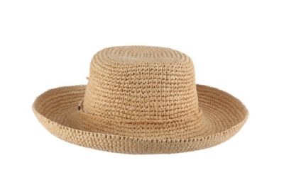 Scala Women's Crochet Raffia Hat, Natural