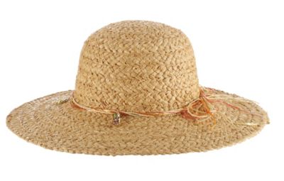 Image showing  Women's Big Brim Raffia Sun Hat with Linen Bow