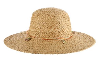Image showing  Women's Big Brim Raffia Sun Hat with Linen Bow