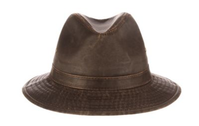 Stetson Men's Weathered Leather Safari Hat Brown XL