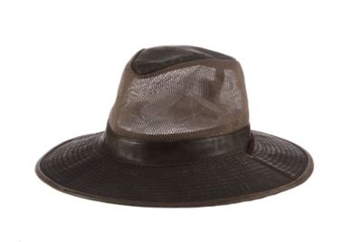 Dorfman Pacific Men's Weathered Cotton Big Brim with Mesh Crown Hat, UPF 50+ Protection