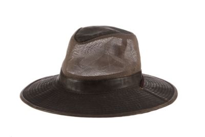 DPC Men's Weathered Cotton Big Brim with Mesh Crown Hat, UPF 50+ Protection