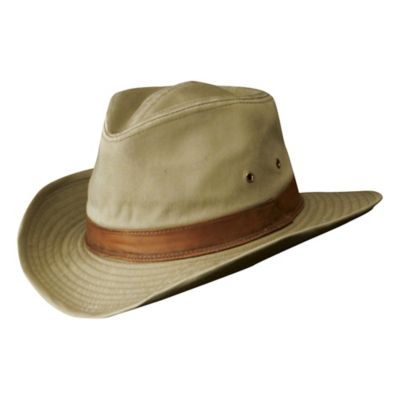 DPC Men's Shapeable Leather Outback Hat, UPF 50+ Protection I normally wear a medium in a hat but this one is a little big