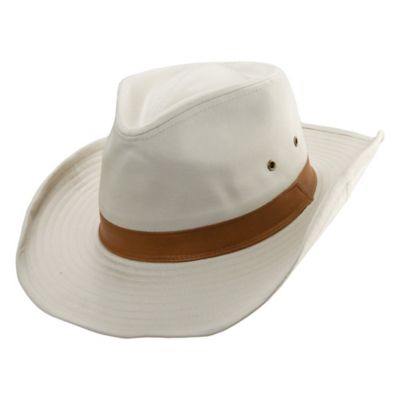 DPC Men's Shapeable Leather Outback Hat, UPF 50+ Protection I normally wear a medium in a hat but this one is a little big