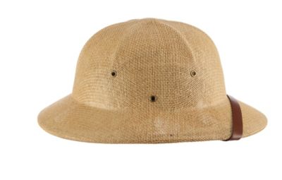 Image showing  Men's Fine Twisted Toyo Faux Leather Pith Helmet, One Size