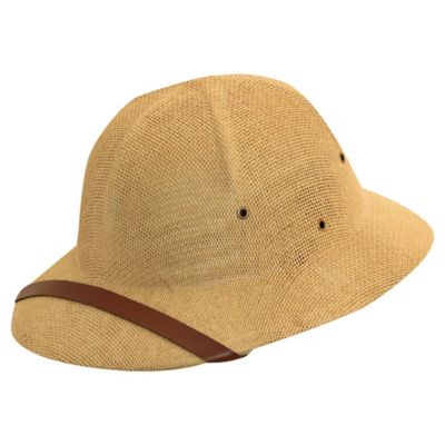 Image showing  Men's Fine Twisted Toyo Faux Leather Pith Helmet, One Size