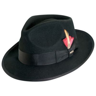 Scala Men's Wool Felt Snap Brim Fedora Hat