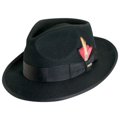 Scala Wool Felt Snap Brim Fedora Hat