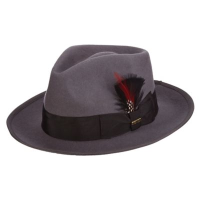 Scala Men's Wool Felt Snap Brim Fedora Hat