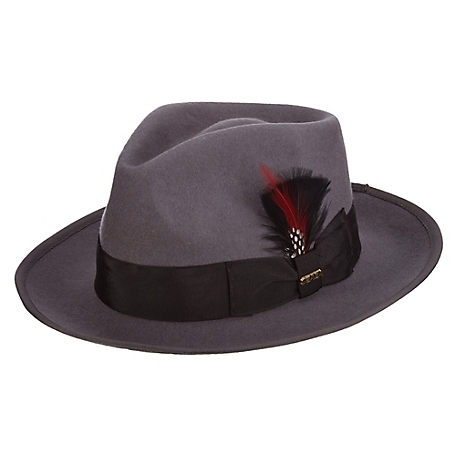 Scala Wool Felt Snap Brim Fedora Hat