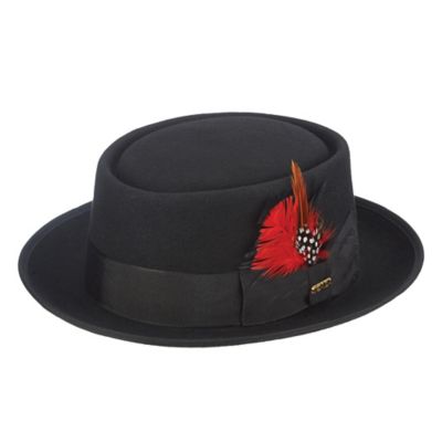 Scala Men's Wool Felt Porkpie Hat