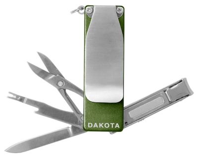 Dakota 6 pc. Money/Belt/Hat Clip Multi-Tool, Green
