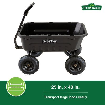 Image showing  8 cu. ft. 1,400 lb. Capacity Poly Dump Cart