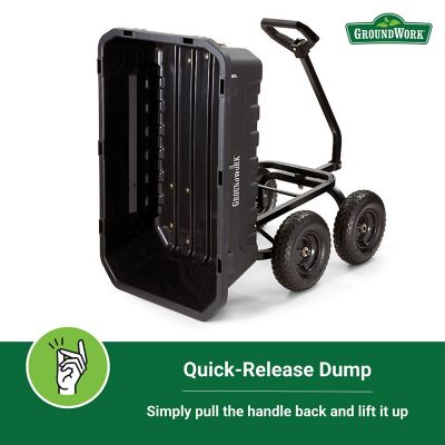 Image showing 5 th GroundWork 8 cu. ft. 1,400 lb. Capacity Poly Dump Cart