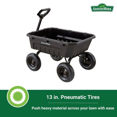 Image showing 6 th GroundWork 8 cu. ft. 1,400 lb. Capacity Poly Dump Cart