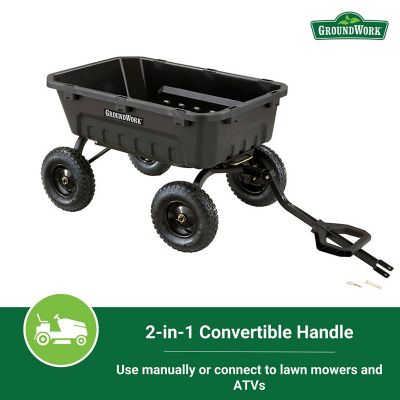 Image showing 7 th GroundWork 8 cu. ft. 1,400 lb. Capacity Poly Dump Cart