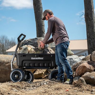 Image showing 9 th GroundWork 8 cu. ft. 1,400 lb. Capacity Poly Dump Cart