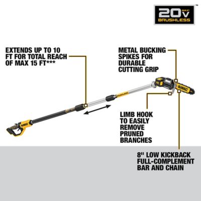 Image showing  XR 8 in. 20V MAX Cordless Pole Saw, Battery and Charger Included