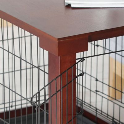 Image showing 5 th Zoovilla 2-Door MDF Pet Cage with Crate Cover
