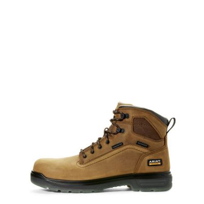 Image showing  Men's Turbo Full-Grain Leather Carbon Toe Waterproof Work Boots, 6 in.