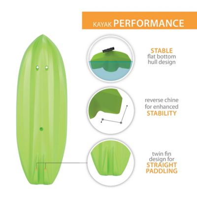 Image showing  6 ft. Wave Sit-on-Top Youth Kayak, Lime Green
