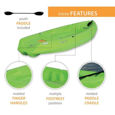 Image showing  6 ft. Wave Sit-on-Top Youth Kayak, Lime Green