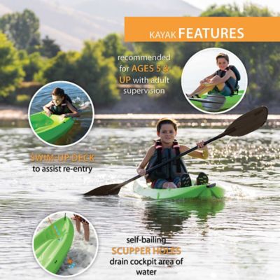 Image showing  6 ft. Wave Sit-on-Top Youth Kayak, Lime Green