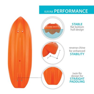 Image showing  6 ft. Wave Sit-on-Top Youth Kayak, Orange