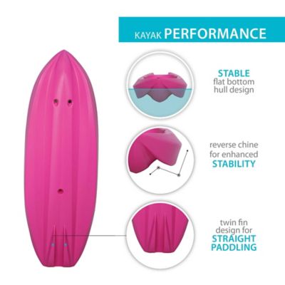 Image showing  6 ft. Wave Sit-on-Top Youth Kayak, Pink
