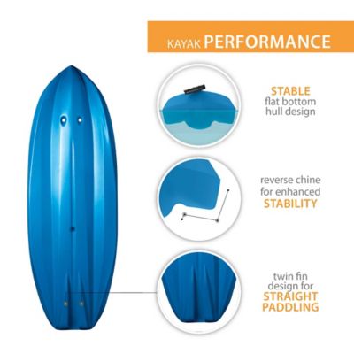 Image showing  6 ft. Wave Sit-on-Top Youth Kayak, Blue