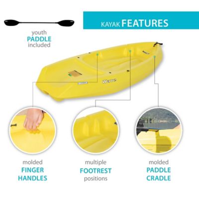 Image showing  6 ft. Wave Sit-on-Top Youth Kayak, Yellow, 90100