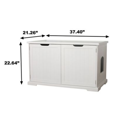 Zoovilla Large Cat Washroom Bench, White