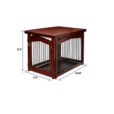Image showing 7 th Zoovilla 2-in-1 Single-Door MDF Pet Crate and Gate