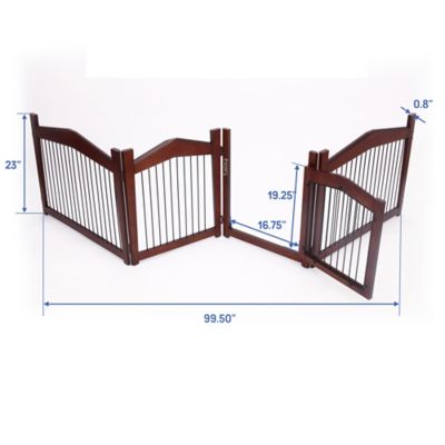 Image showing 5 th Zoovilla 2-in-1 Single-Door MDF Pet Crate and Gate