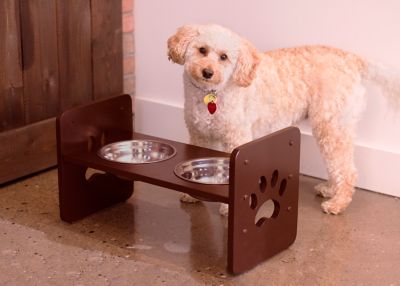 Image showing  Adjustable Elevated Stainless Steel Pet Feeder, 4.1 Cups, 2-Bowls