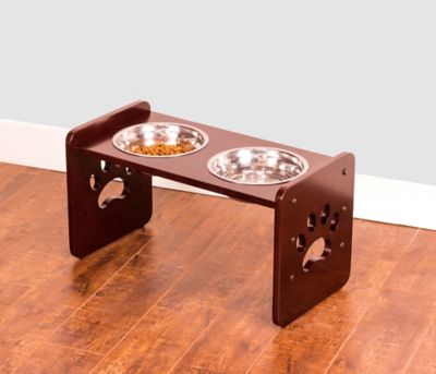 Image showing  Adjustable Elevated Stainless Steel Pet Feeder, 4.1 Cups, 2-Bowls