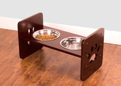 Image showing  Adjustable Elevated Stainless Steel Pet Feeder, 4.1 Cups, 2-Bowls