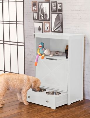 Image showing  Windsor Pet Feeder Storage Container, 54 oz., White