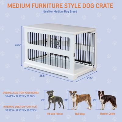 Image showing  Slide Aside 1-Door MDF Pet Crate End Table