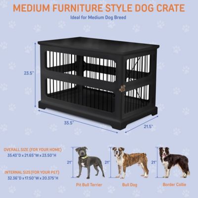 Image showing  Slide Aside 1-Door MDF Pet Crate End Table