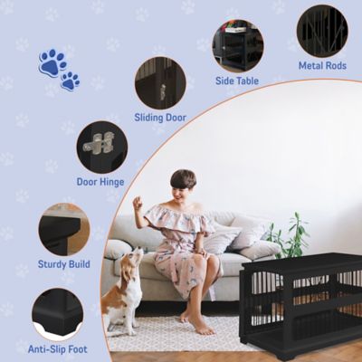 Image showing  Slide Aside 1-Door MDF Pet Crate End Table