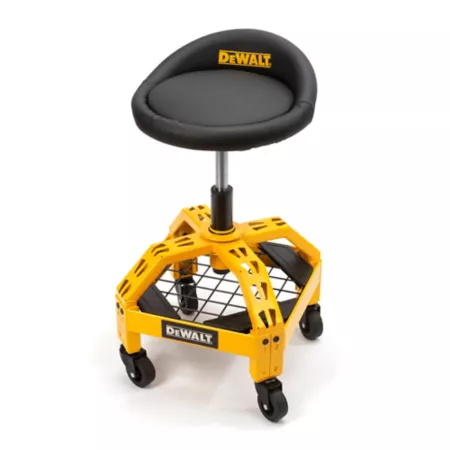 DeWALT Adjustable Workshop Stool with Casters 26.75 in. Creepers & Shop Stools