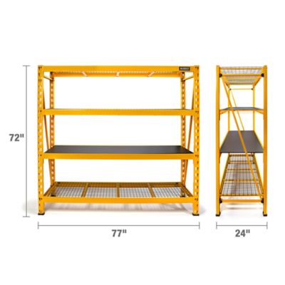 Image showing 6 th DEWALT 4-Shelf 77 in. x 72 in. x 24 in. Industrial Storage Rack
